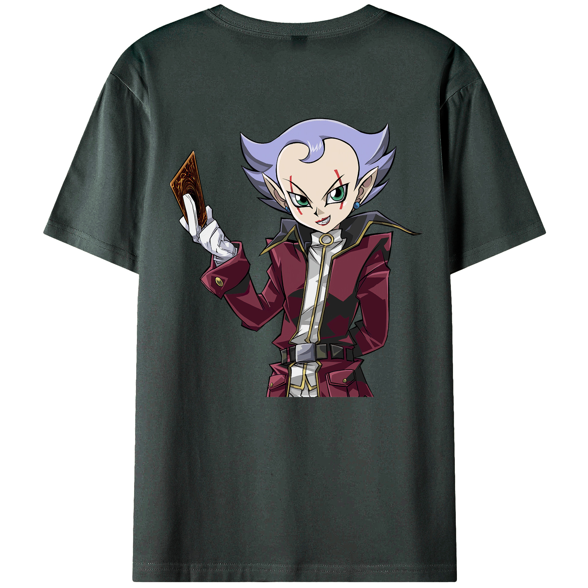 （画像用） 遊☆戯☆王 Yu-Gi-Oh! 綿100％ メンズ半袖Tシャツ（バックプリント） 通気性